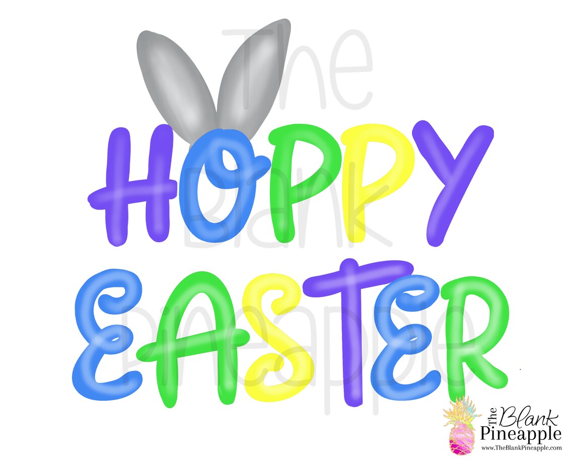 Hoppy Easter With Bunny Ears for Boys PNG 300dpi Clip Art | Etsy