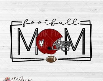 Football Design PNG, Football Mom PNG in Maroon, Football Mom PNG, Football Sublimation Design, Football Mom Sublimation