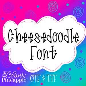 Cheesedoodle-lettertype in OTF- en TTF-indeling. Handgeschreven lettertype.