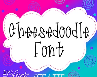 Cheesedoodle Font in OTF and TTF Format. Handwritten font.