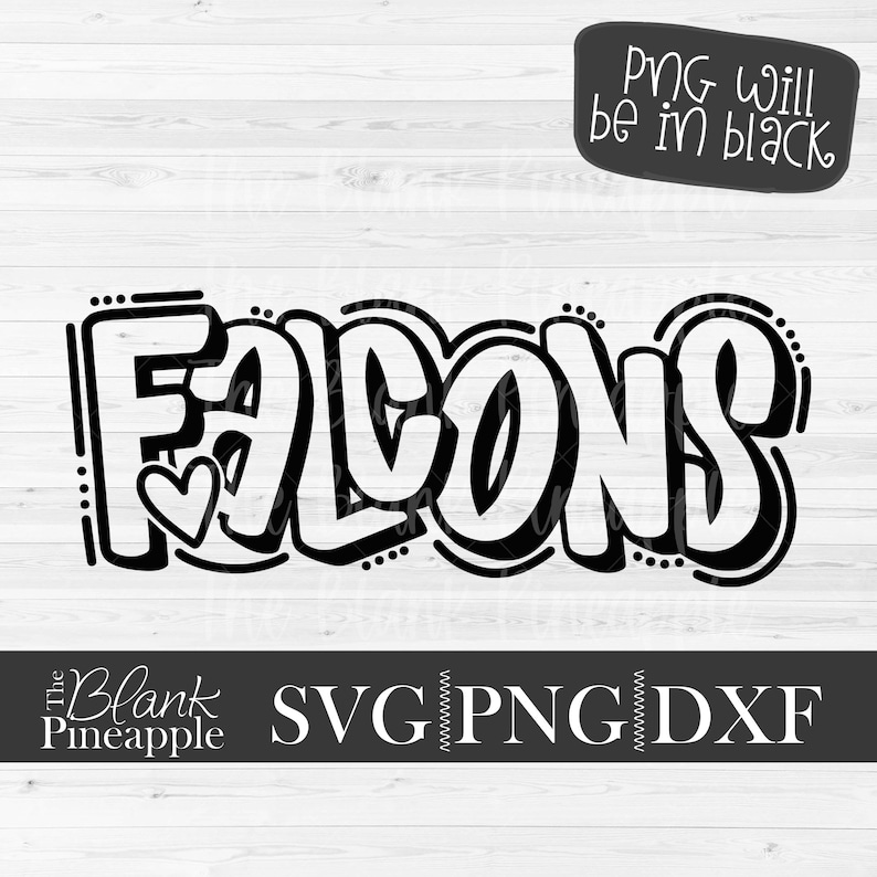 Falcons SVG Cut File, Falcons Mascot SVG, Dxf, and Png Digital Download ...