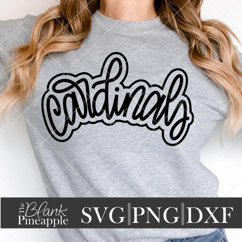 Cardinals mascot svg cut file. Team name svg, dxf, and png. Cardinals SVG . Team name shirt design. Sports shirt design. The Blank Pineapple
