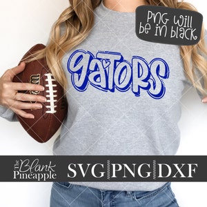 Gators SVG Cut File, Gators Mascot SVG, Dxf, and png Digital Download, Mascot name shirt design. Team name design. Hand Lettered
