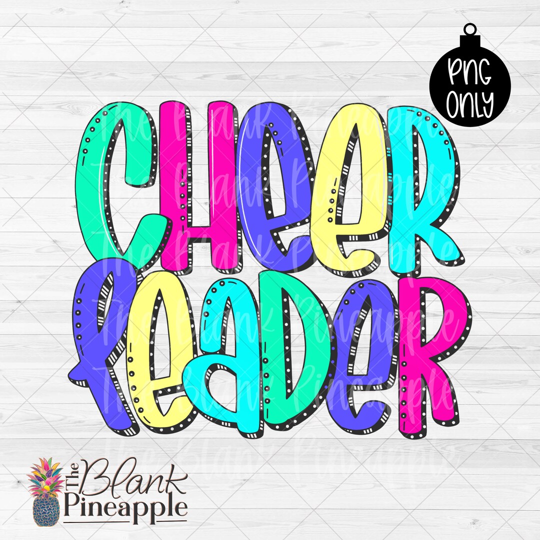 Cheer Design PNG, Colorful Cheerleader PNG, Cheer Sublimation Design ...