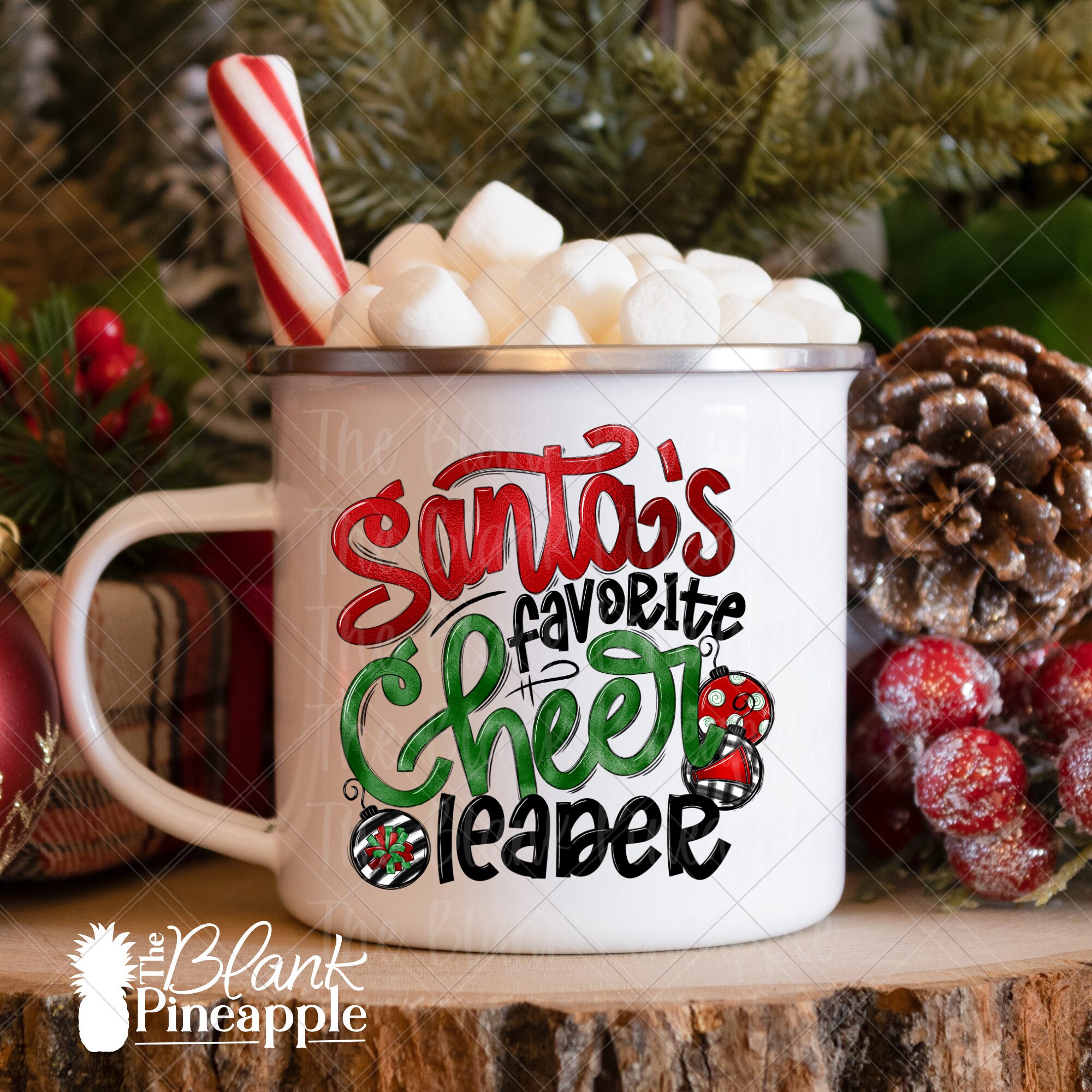 Christmas Design PNG, Santa's Favorite Cheerleader PNG, Christmas