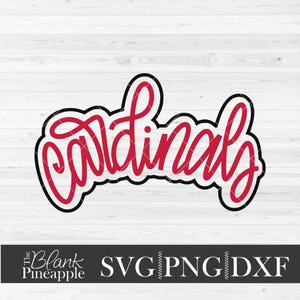 Cardinals mascot svg cut file. Team name svg, dxf, and png. Cardinals SVG . Team name shirt design. Sports shirt design. The Blank Pineapple