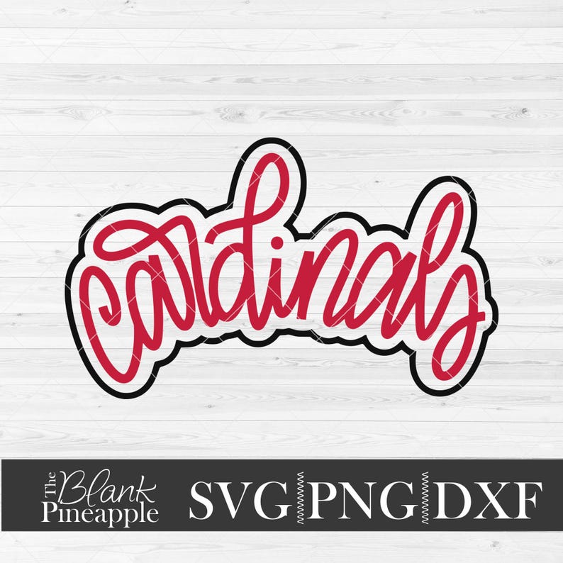 Cardinals mascot svg cut file. Team name svg, dxf, and png. Cardinals SVG . Team name shirt design. Sports shirt design. The Blank Pineapple