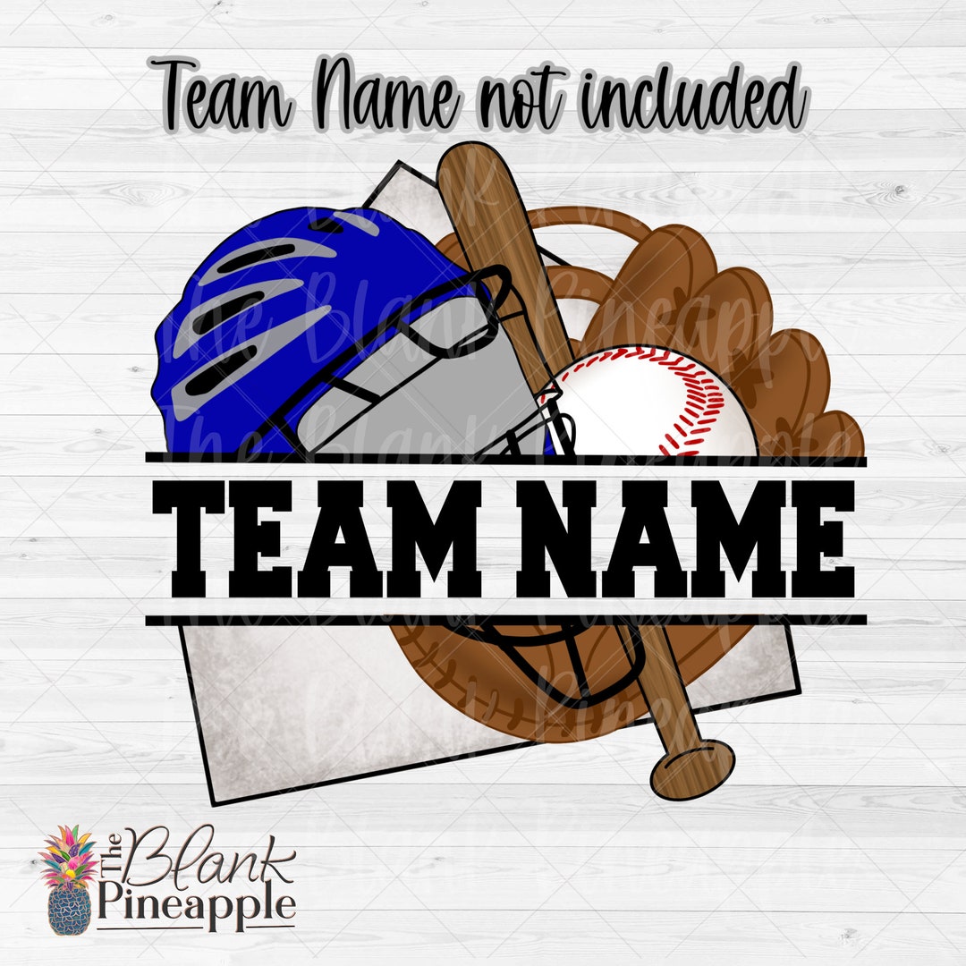 Baseball Design PNG, Add Your Own Name Baseball Design in Royal Blue ...