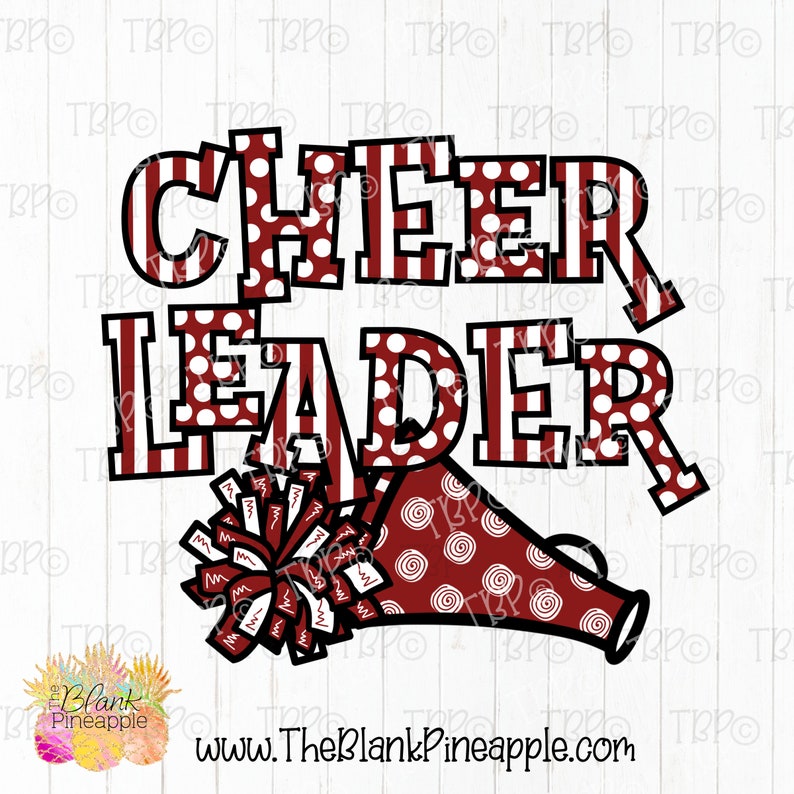 Cheerleader Pom Pom and Megaphone Maroon PNG 300dpi Clipart | Etsy