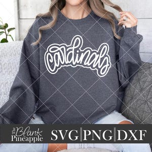 Cardinals mascot svg cut file. Team name svg, dxf, and png. Cardinals SVG . Team name shirt design. Sports shirt design. The Blank Pineapple