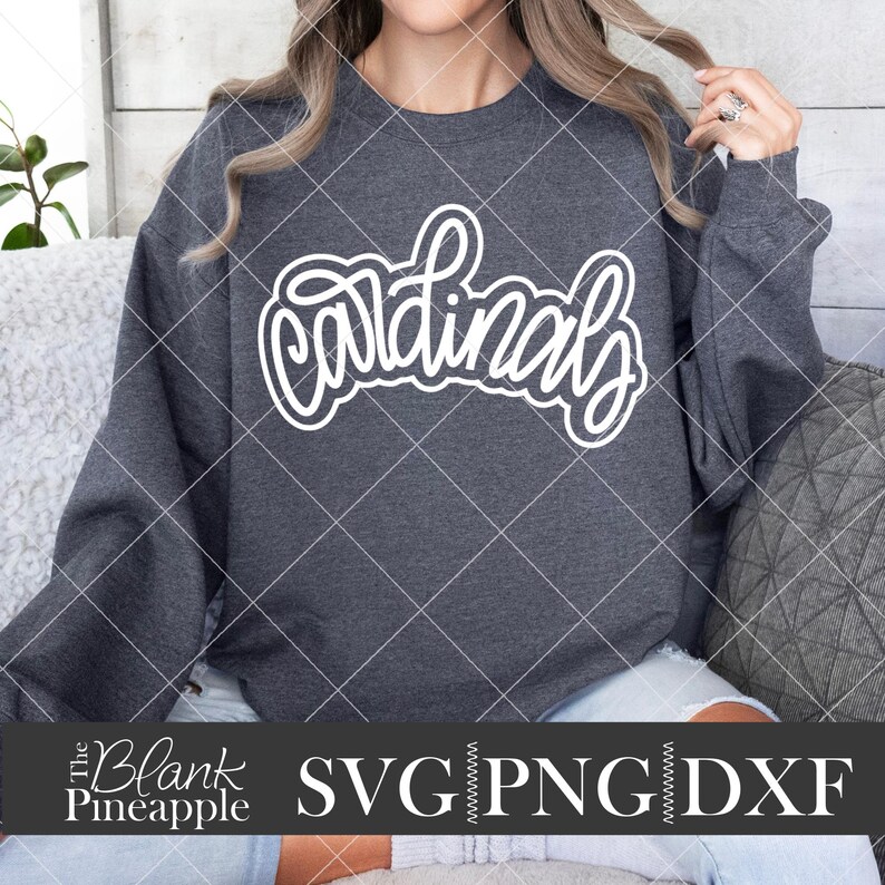 Cardinals mascot svg cut file. Team name svg, dxf, and png. Cardinals SVG . Team name shirt design. Sports shirt design. The Blank Pineapple
