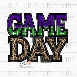 Football Design PNG, Football Game Day Leopard Purple Football sublimation design, Football Design, Football Game Day design