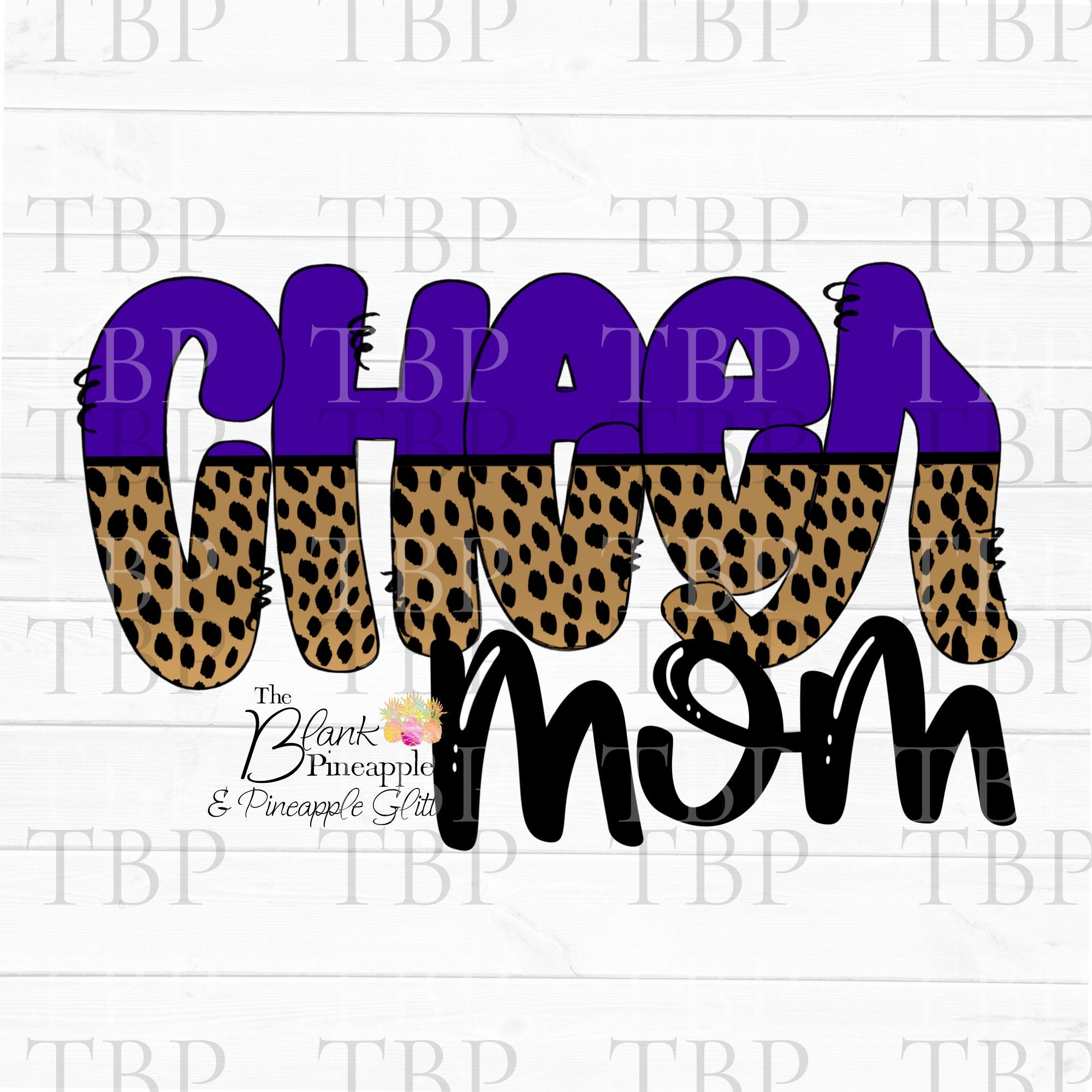 Cheer Mom Purple with Pom Poms PNG 300dpi Clipart Sublimation Download Design
