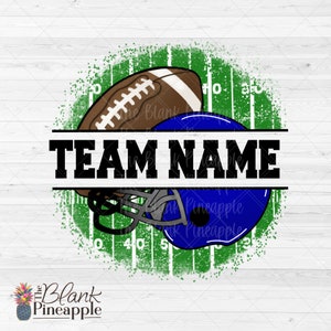 Football Design PNG, Add your Team Name Football Design in Royal Blue PNG, Football Sublimation Design, Football Mom PNG