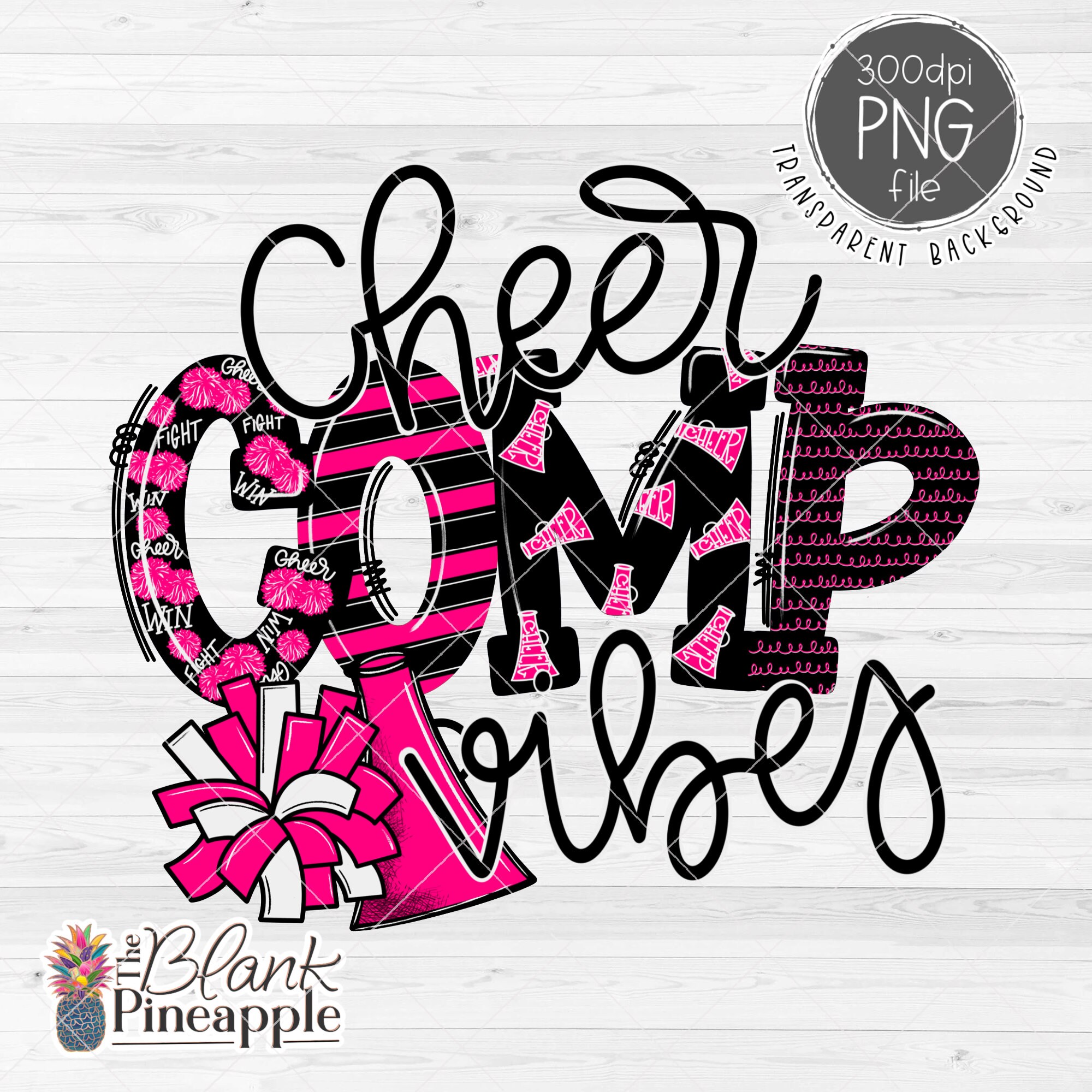 Comp. Cheer Pink Design Cheer Design PNG, Cheer Comp Vibes in Pink PNG 300dpi, Cheer ...