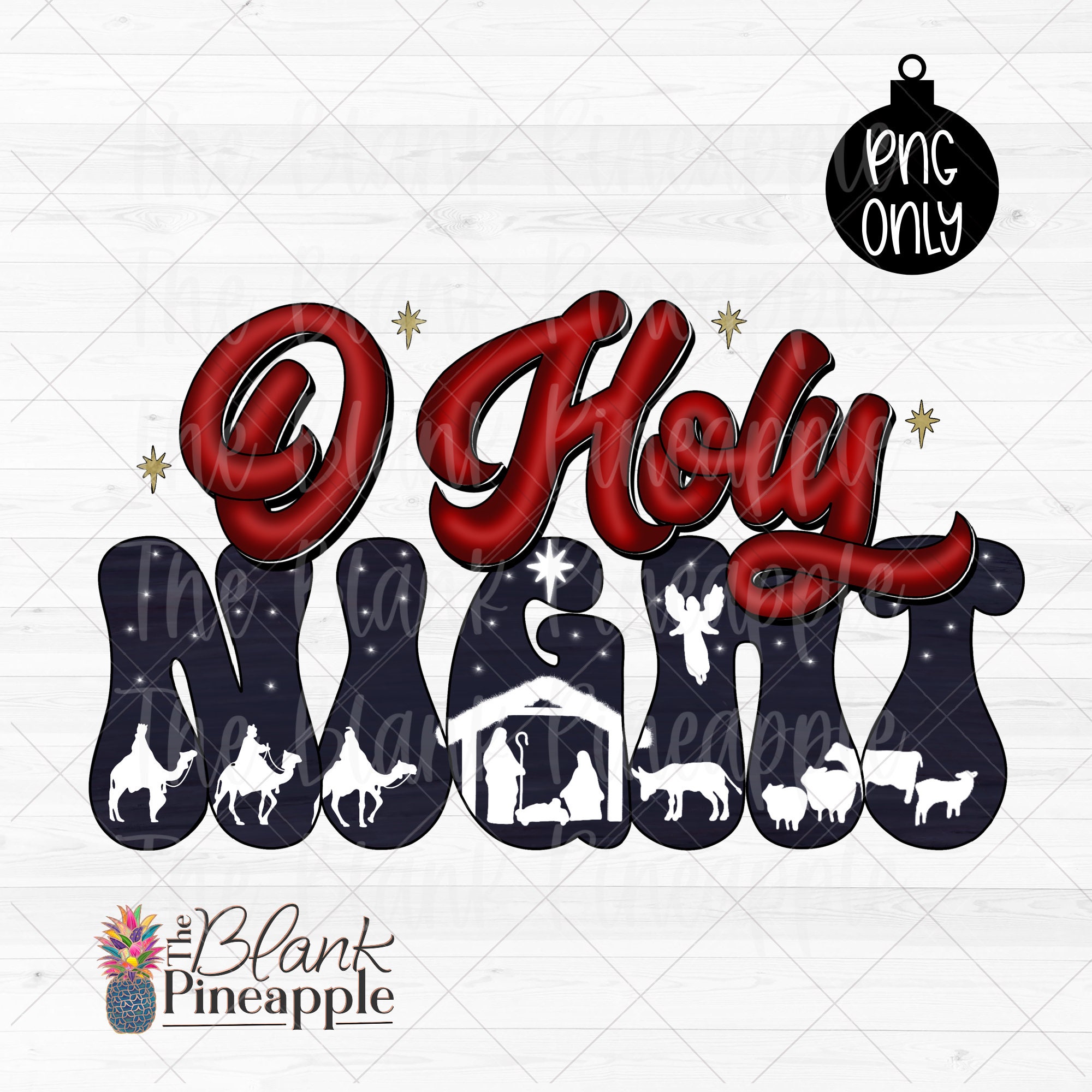 O Holy Night Christmas Home Décor Plaque - Creative Fabrica