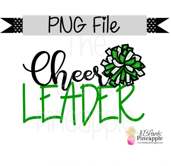 Cheerleader Green and White Pom Poms PNG 300dpi Clipart Etsy