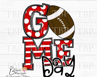 Football PNG  Football Doodle Game Day Red PNG 300dpi download for Sublimation, Waterslide, Print and Cut, and much more