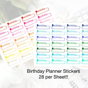 Birthday Planner Stickers
