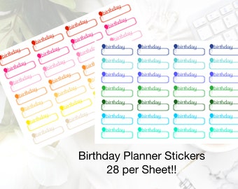 Birthday Planner Stickers