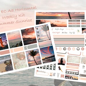 Summer Sunrise EC A5 Horizontal Weekly Kit