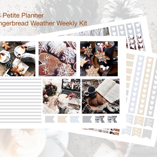 EC Petite Planner Gingerbread Weather Photography Weekly Kit