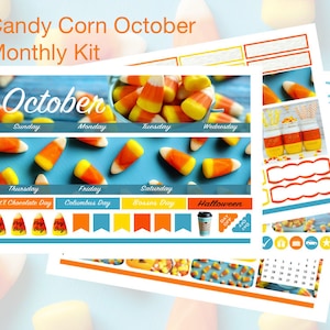 2025 Candy Corn October Monthly Kit Erin Condren & Happy Planner