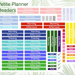 Petite Planner Header Stickers