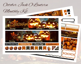 October Jack O'Lantern Photography Monthly Kit Erin Condren & Happy Planner