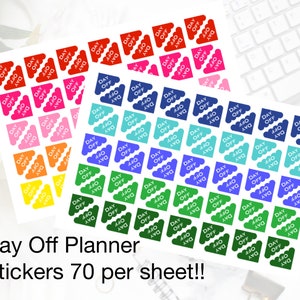 70 Day Off Planner Stickers