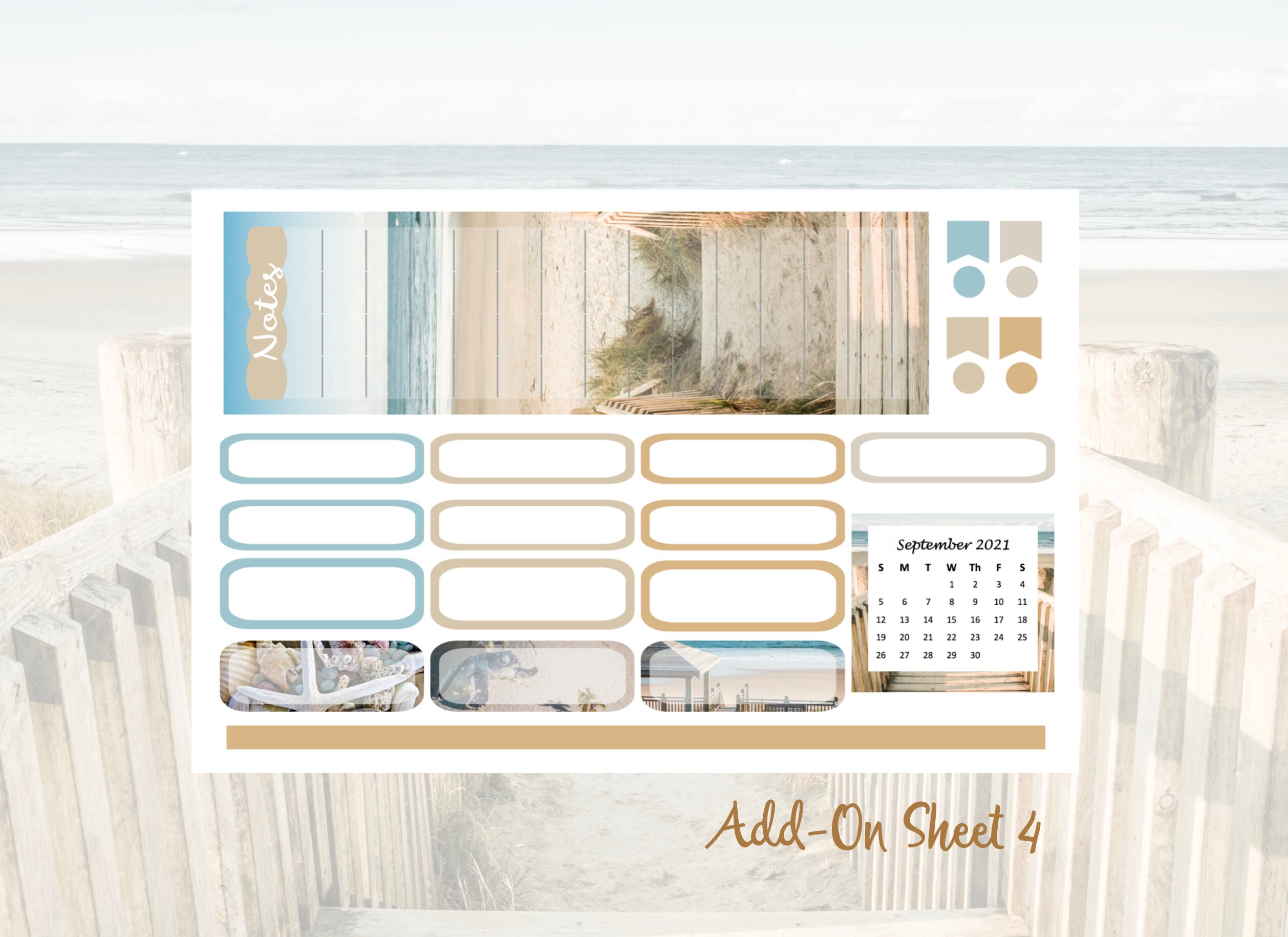 2026 Beach Monthly Kit June, July or August Erin Condren & Classic ...