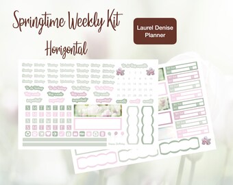 2024 Springtime Weekly Kit Laurel Denise Horizontal Planner!!