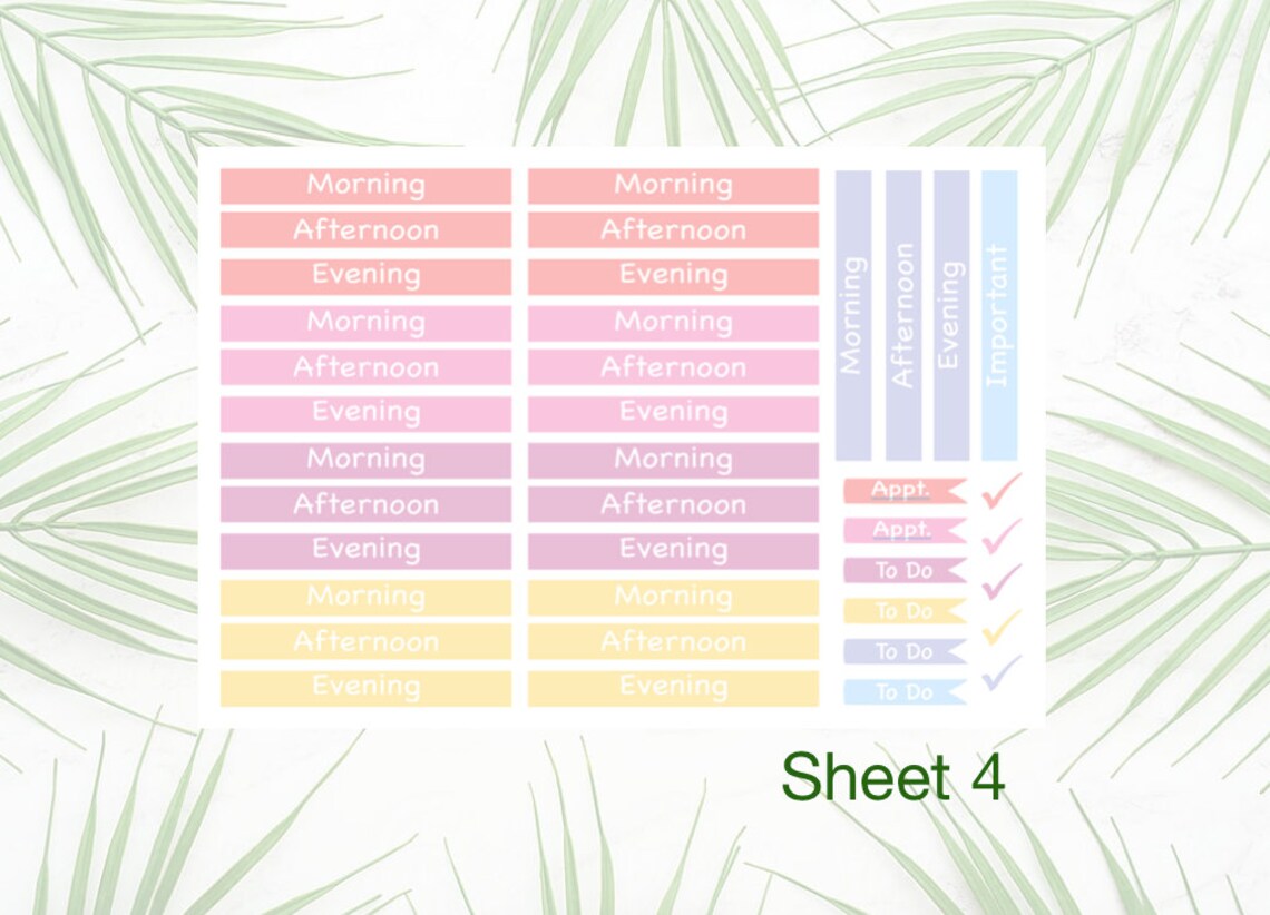 Pretty Planner Header Petite Planner Header Stickers - Etsy
