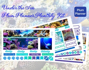 2024 Plum Planner Under the Sea June, July or August Monthly Kit