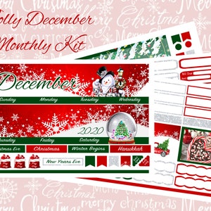 2026 Jolly December Monthly Kit Erin Condren and Happy Planner!