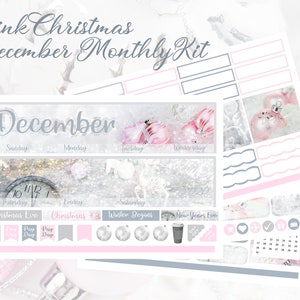 2025 Pink Christmas December Monthly Kit Erin Condren and Classic HP!