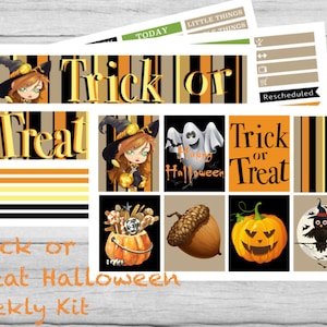 Trick or Treat Halloween Weekly Kit Erin Condren