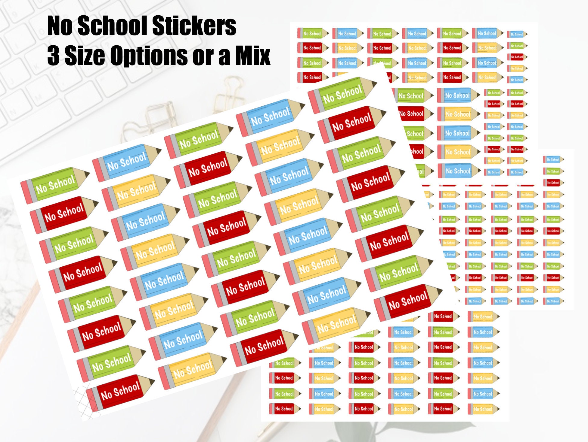 No School Planner Stickers | Etsy
