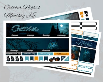 2026 October Nights Monthly Kit Erin Condren & Classic Happy Planner!!