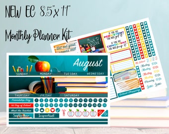 NEW EC 8.5 x 11 Back to School August or September Monthly Kit