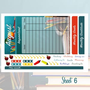 2026 Back to School September or August Photography Monthly Kit Erin Condren & Happy Planner!! image 8