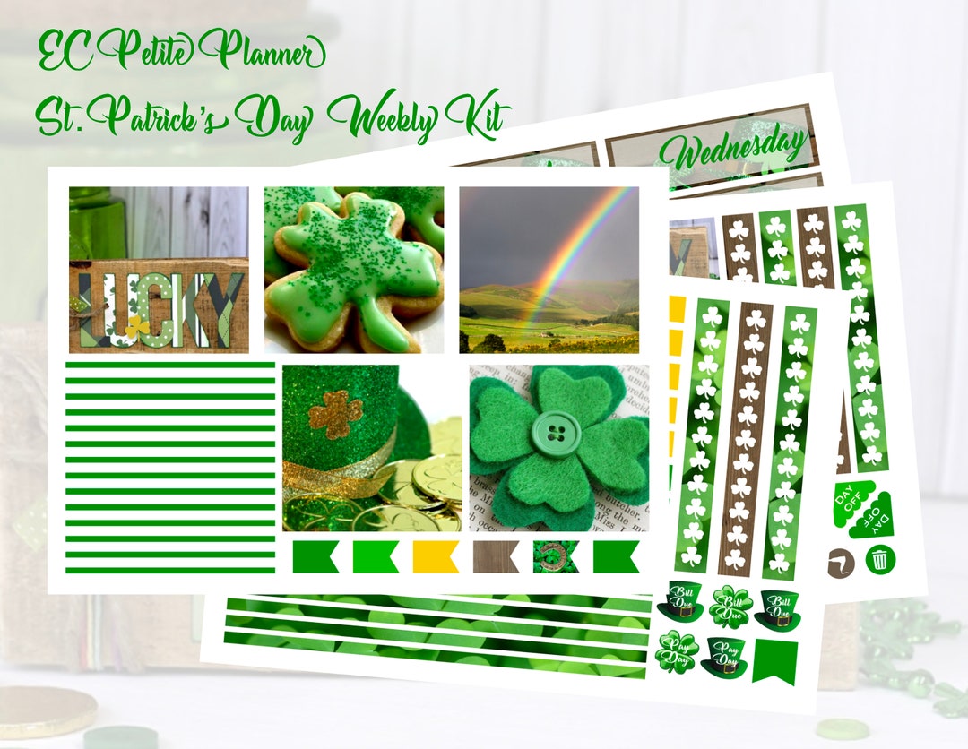 EC Petite Planner St Patricks Day Weekly Kit - Etsy