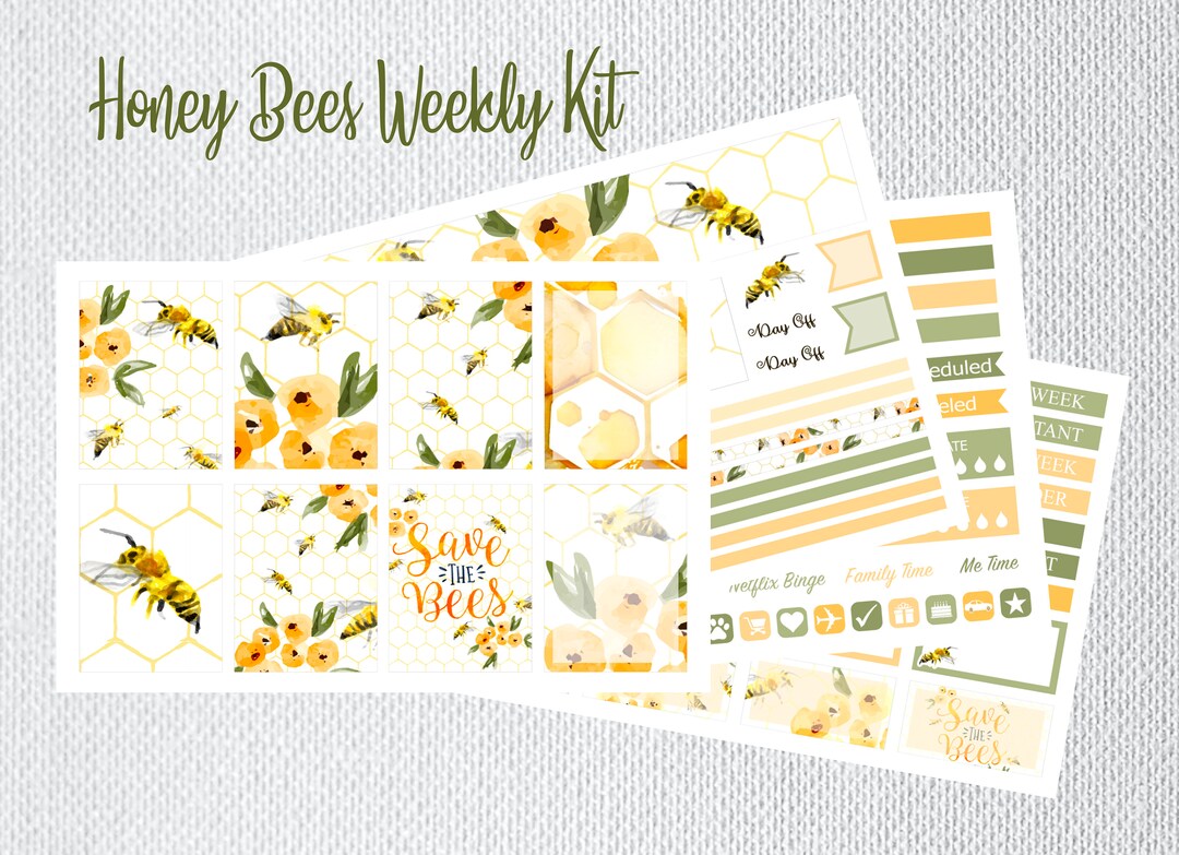 Honey Bees Weekly Kit - Etsy