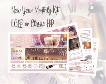 UPDATED! 2027 New Year's Monthly Kit Erin Condren & Classic Happy Planner