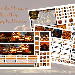EC Petite Planner Jack O&#39;Lantern Monthly Kit