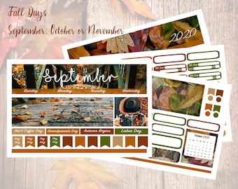 2026 September, October or November Fall Days Photography Monthly Kit Erin Condren and Happy Planner!
