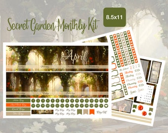 NEW EC 8.5 x 11 2024 Secret Garden March, April, May or June Monthly Kit