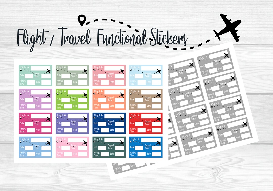 Next Flight Sticker Flight/travel Information Stickers - Choose Your COLOR - Etsy