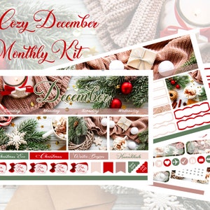 NEW!! 2025 Cozy December Monthly Kit Erin Condren and Happy Planner!
