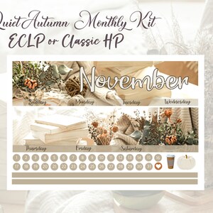 NEW Quiet Autumn Nights Mini Monthly Kit ECLP & Classic Happy Planner